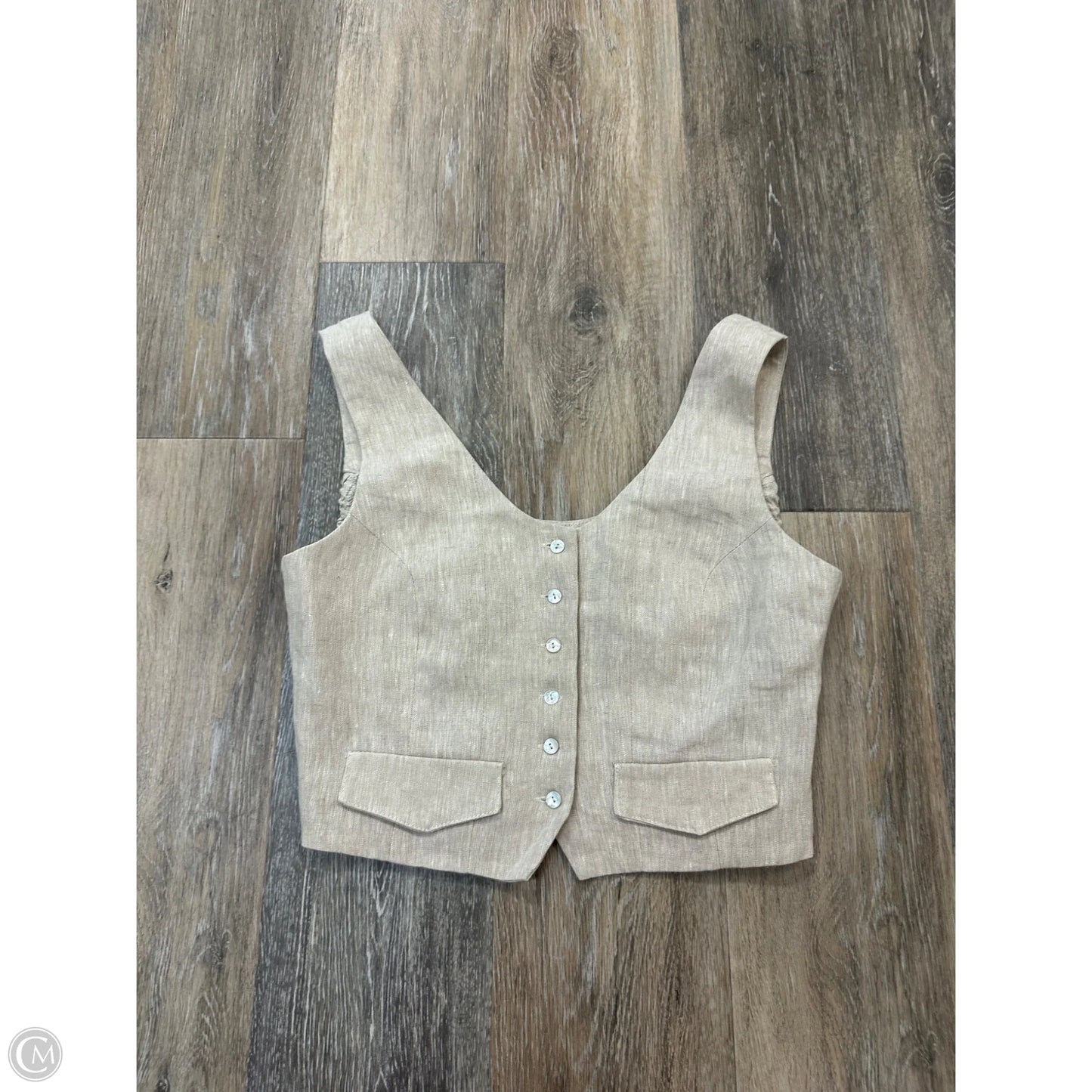 Vest Other By Anthropologie In Tan, Size: M
