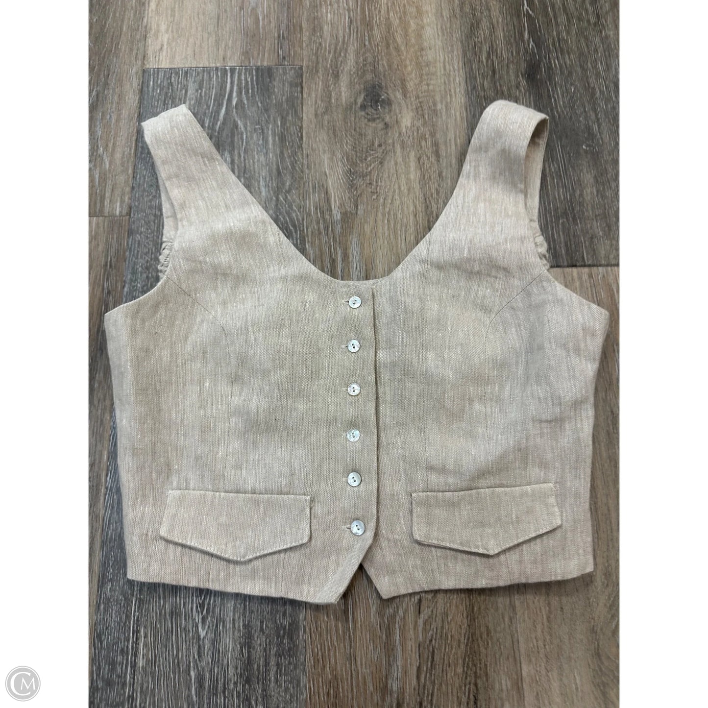 Vest Other By Anthropologie In Tan, Size: M