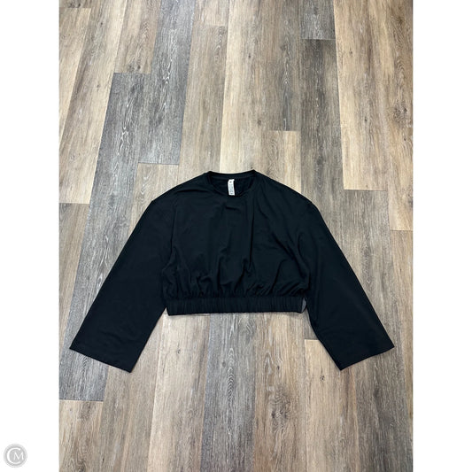 Athletic Top Long Sleeve Crewneck By Lululemon In Black, Size: M