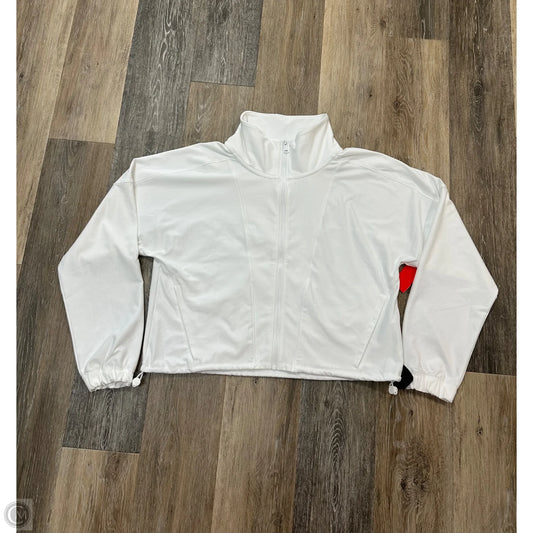 Athletic Jacket By Abercrombie And Fitch In White, Size: M