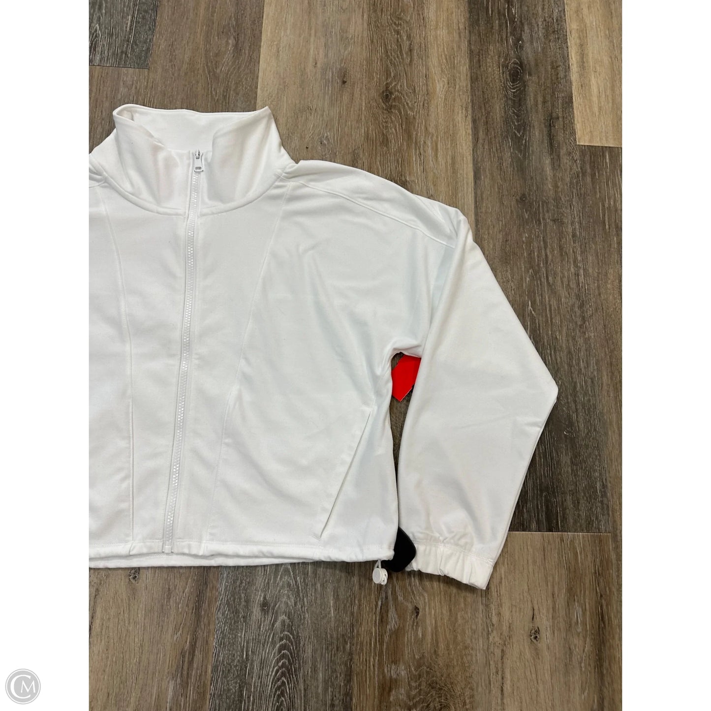 Athletic Jacket By Abercrombie And Fitch In White, Size: M