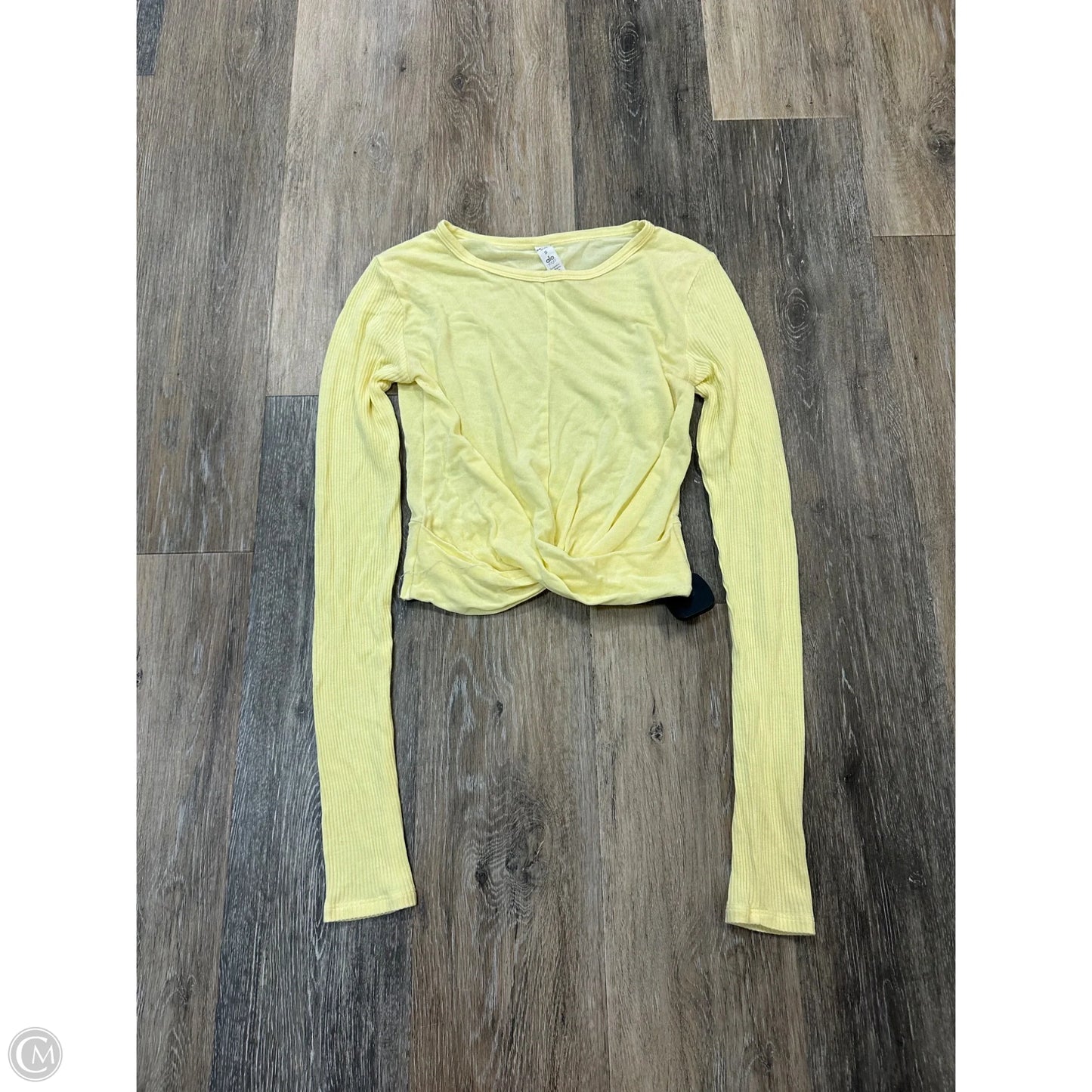 Athletic Top Long Sleeve Crewneck By Alo In Yellow, Size: S
