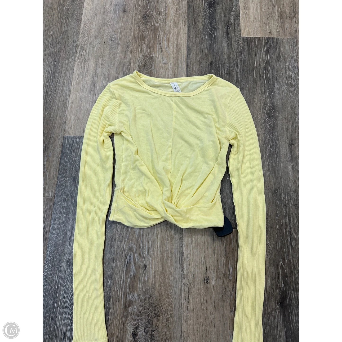 Athletic Top Long Sleeve Crewneck By Alo In Yellow, Size: S