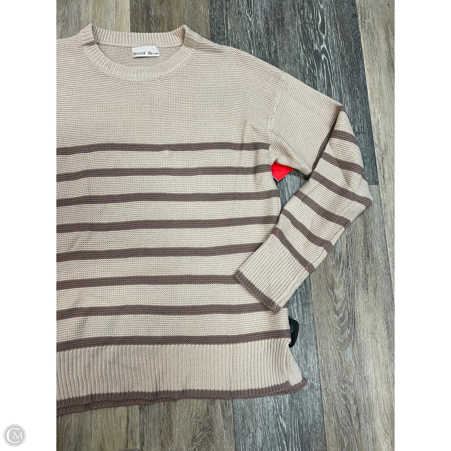 Sweater By Be Cool In Striped Pattern, Size: L