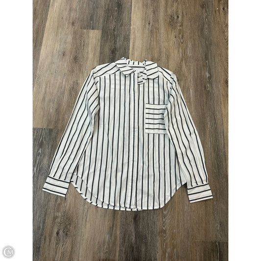 Top Long Sleeve By Evereve In Striped Pattern, Size: Xs