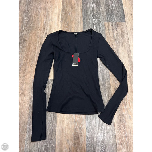 Top Long Sleeve By Monrow In Black, Size: Xs