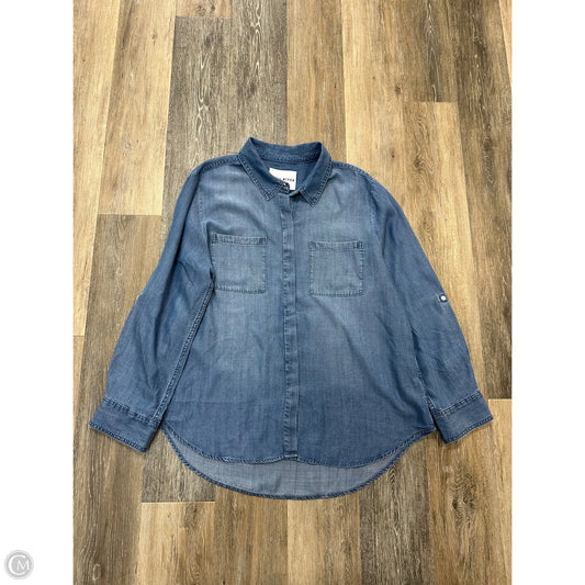-Top Long Sleeve By Lola River In Blue Denim, Size: Xl
