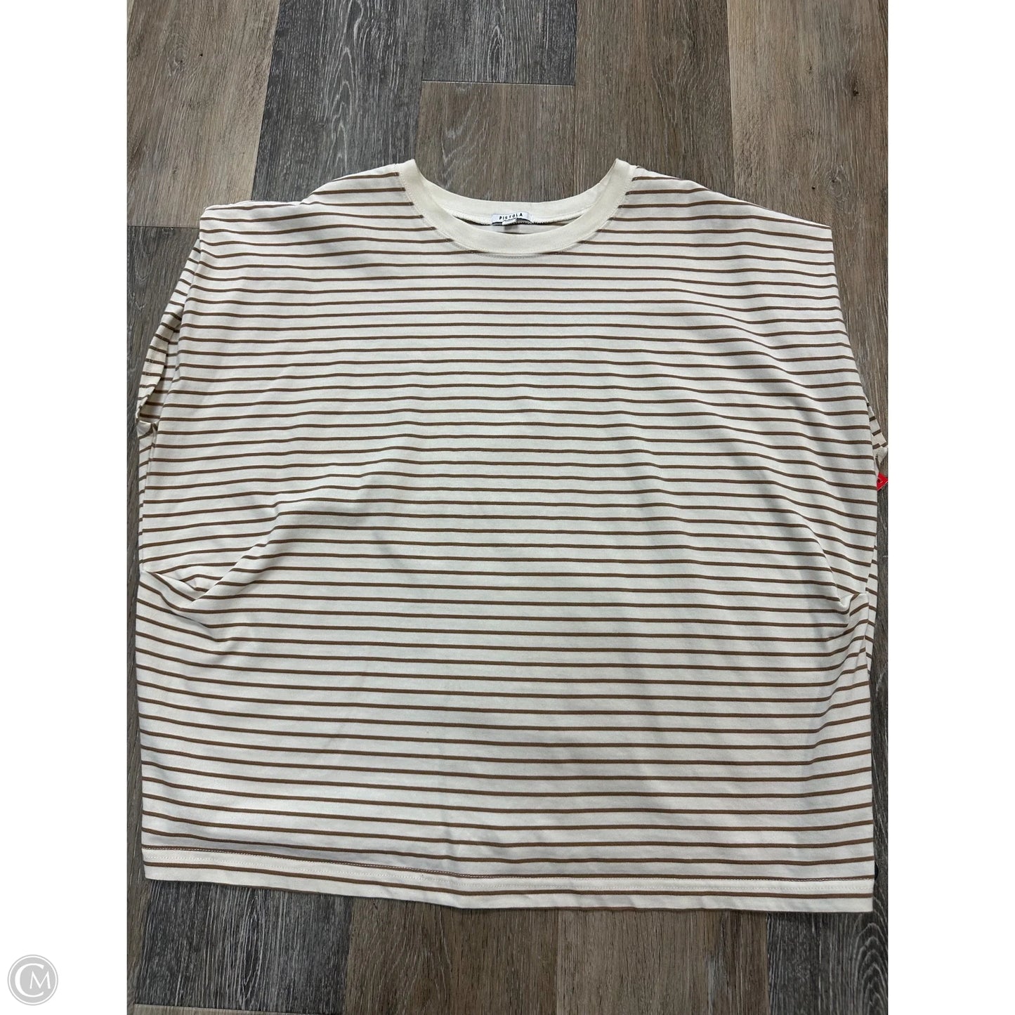 Top Short Sleeve By Pistola In Striped Pattern, Size: M