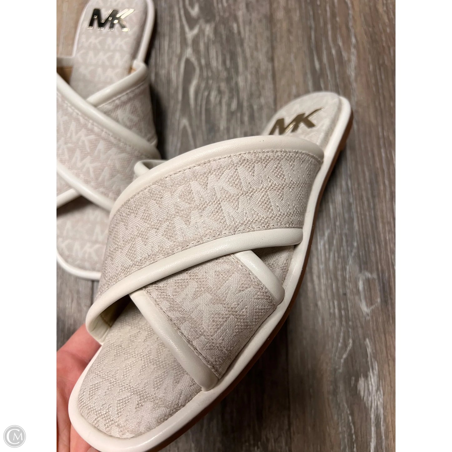 Sandals Designer By Michael Kors In Cream, Size: 9