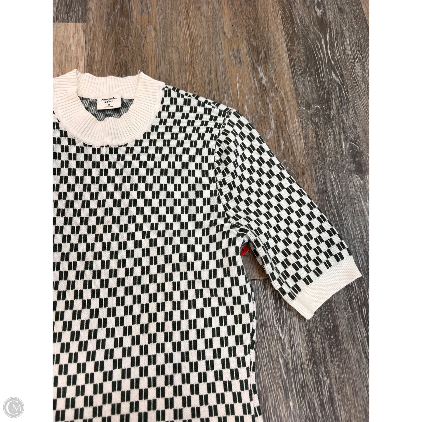 Dress Casual Midi By Abercrombie And Fitch In Green & White, Size: M