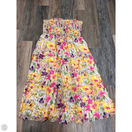 Dress Designer By Ml Monique Lhuillier In Floral Print, Size: 14