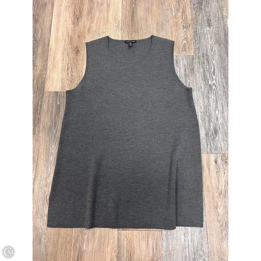 Top Sleeveless Tunic By Eileen Fisher In Grey, Size: L