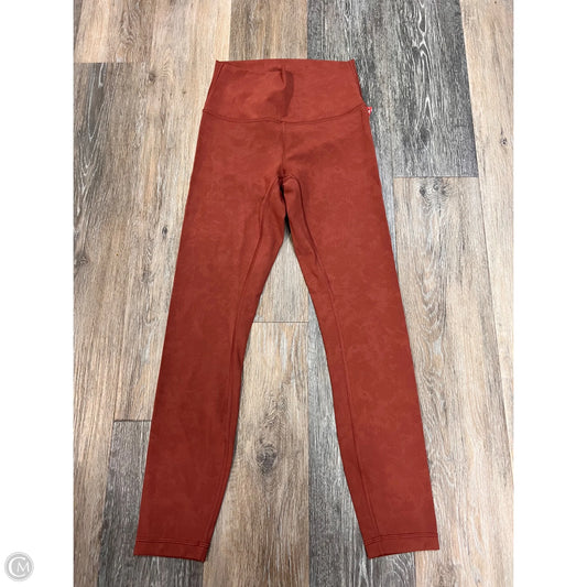 Athletic Leggings By Lululemon In Orange, Size: 4