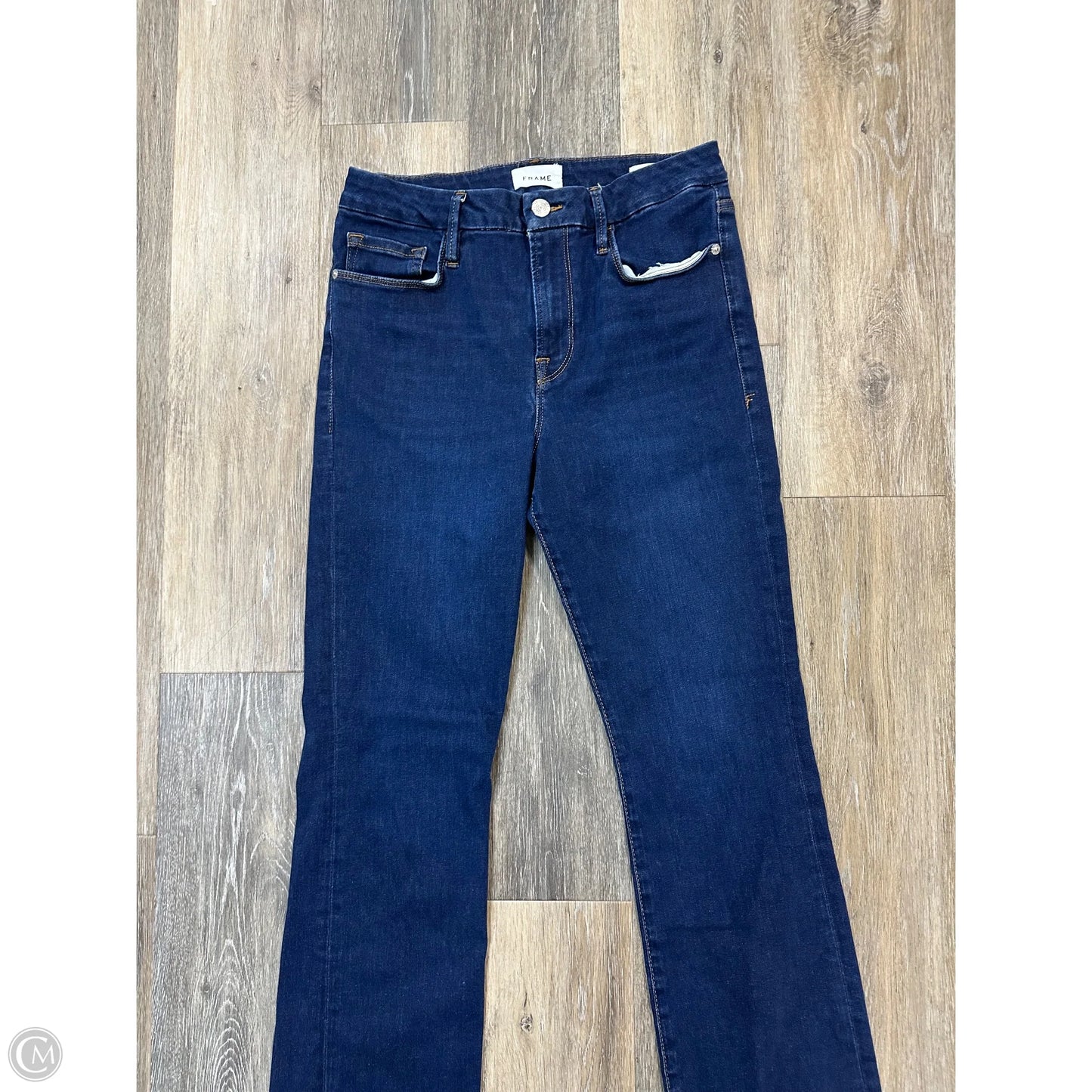 Jeans Boot Cut By Frame In Blue Denim, Size: 12