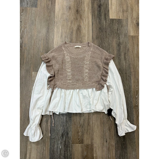 Sweater By Illa Illa In Beige, Size: S