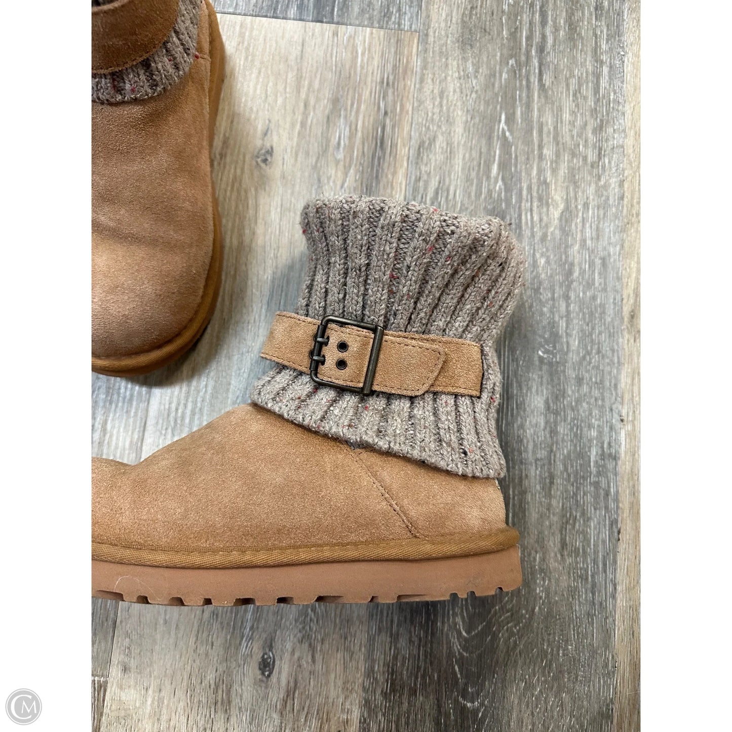 Boots Designer By Ugg In Brown, Size: 7