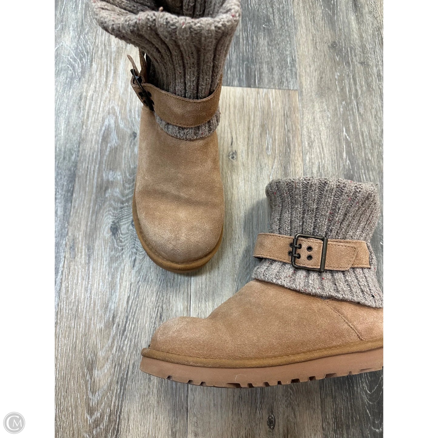 Boots Designer By Ugg In Brown, Size: 7