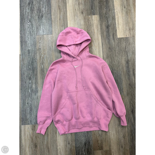 Sweatshirt Hoodie By Nike Apparel In Pink, Size: S