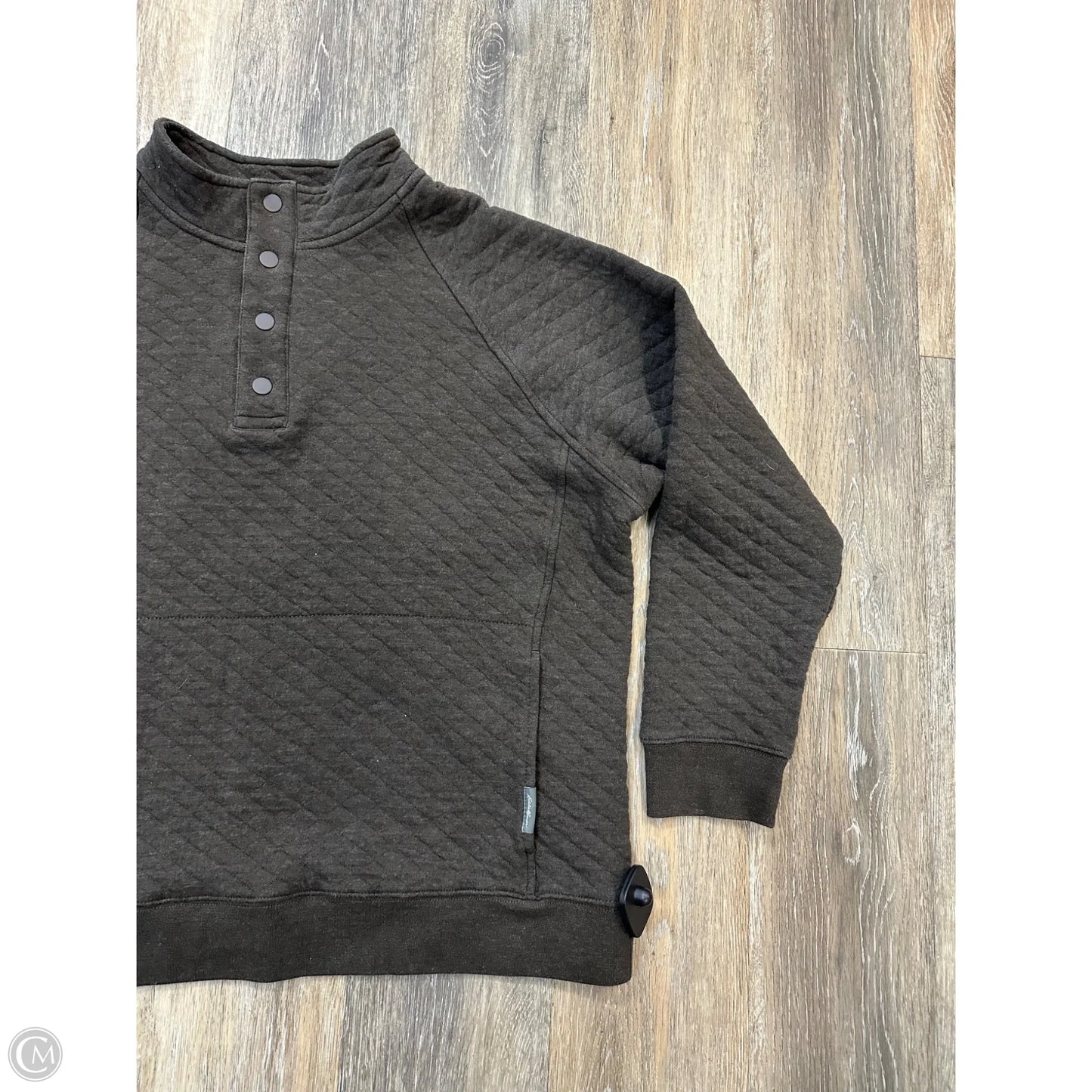 Sweatshirt Collar By Eddie Bauer In Brown, Size: L
