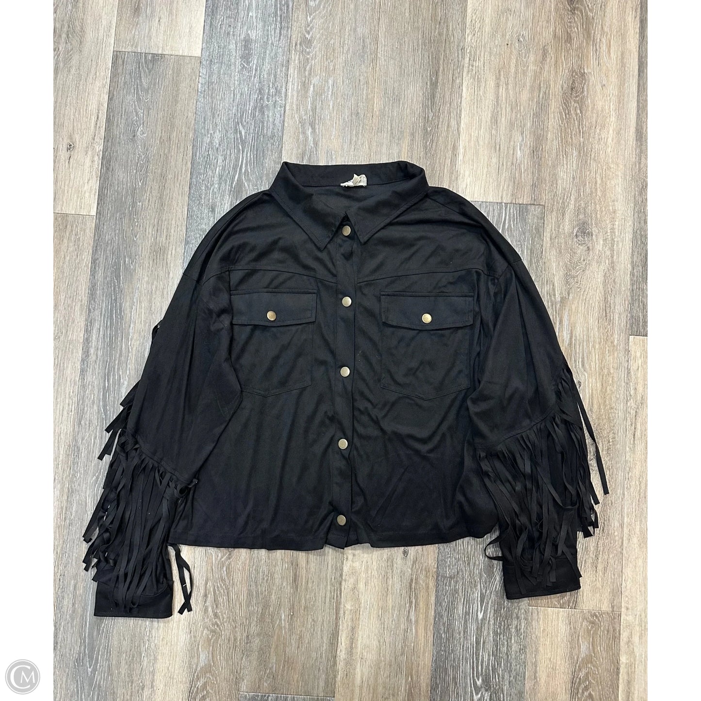 Jacket Shirt By Bibi In Black, Size: L