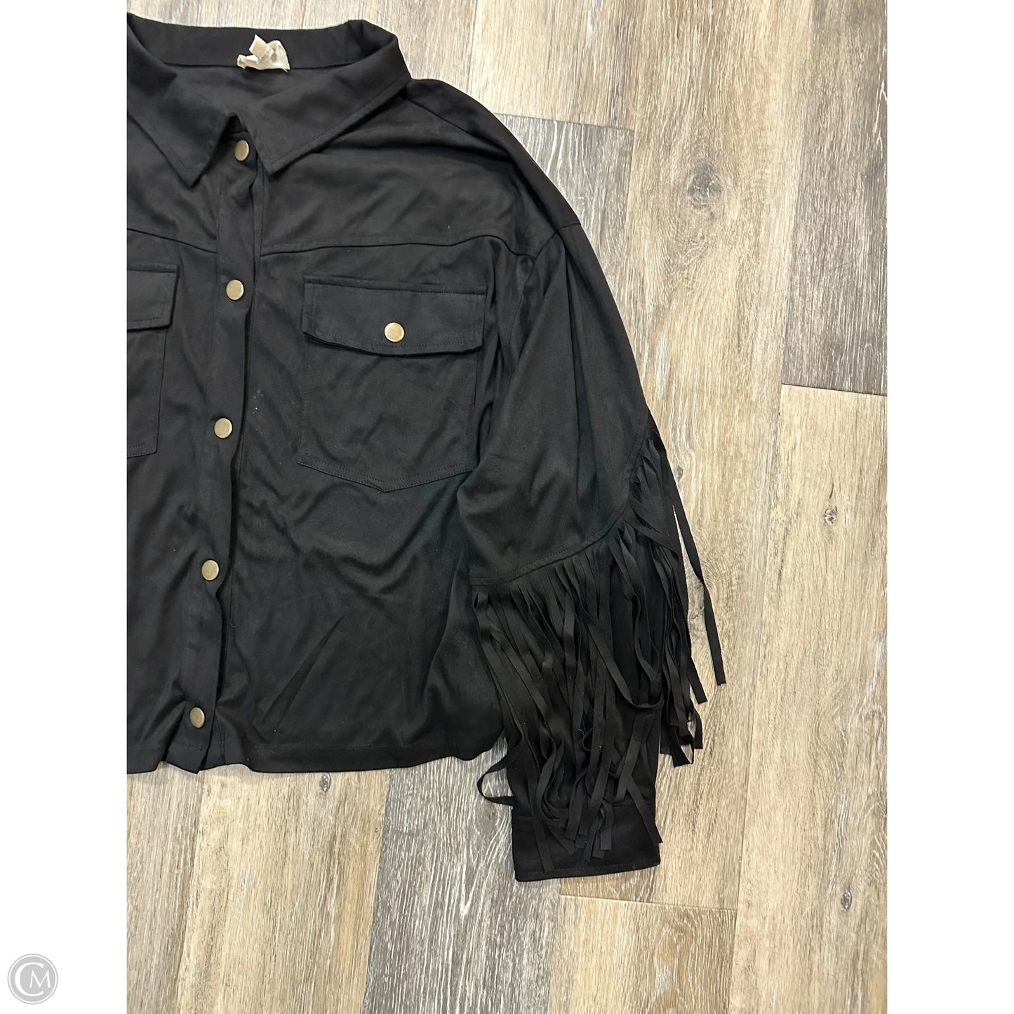 Jacket Shirt By Bibi In Black, Size: L