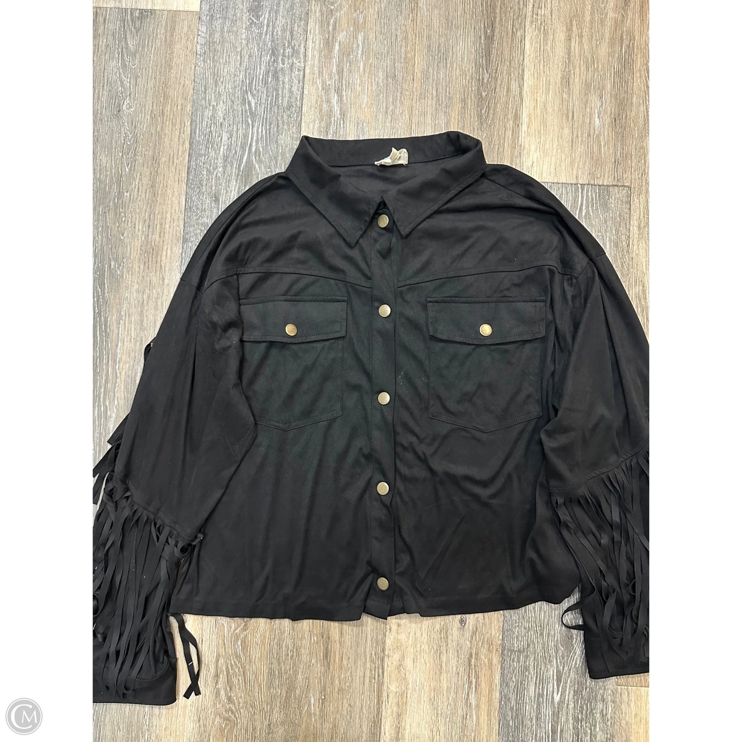 Jacket Shirt By Bibi In Black, Size: L