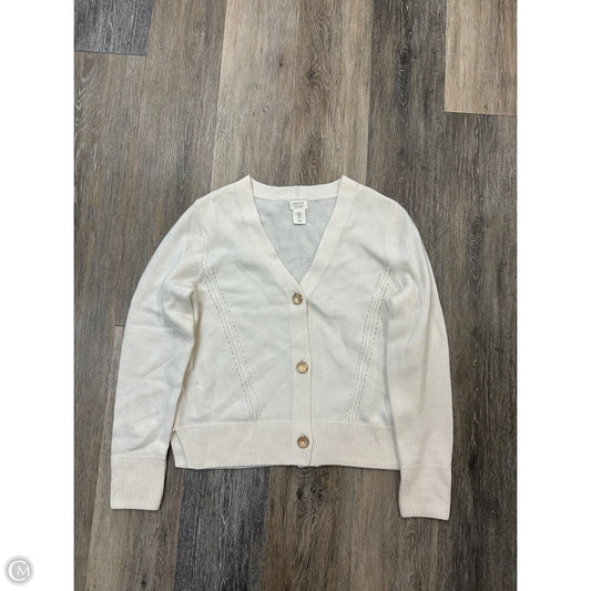 Sweater Cardigan By Aspen In Cream, Size: M