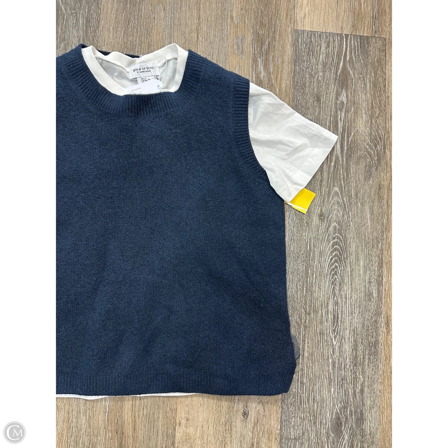 Top Short Sleeve By Song of Style In Navy, Size: Xs