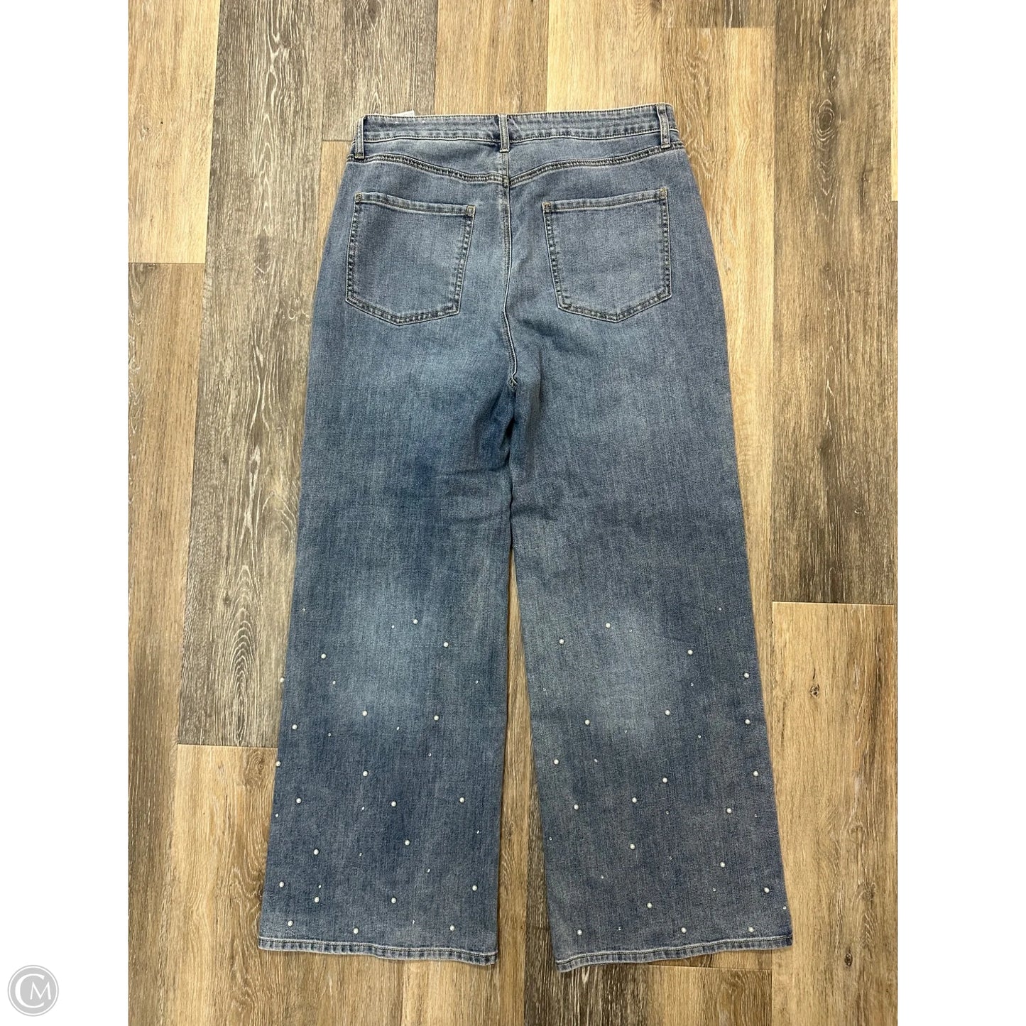 Jeans Wide Leg By Chicos In Blue Denim, Size: 14
