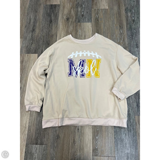 Sweatshirt Crewneck By Comfort Colors In Tan, Size: 3x