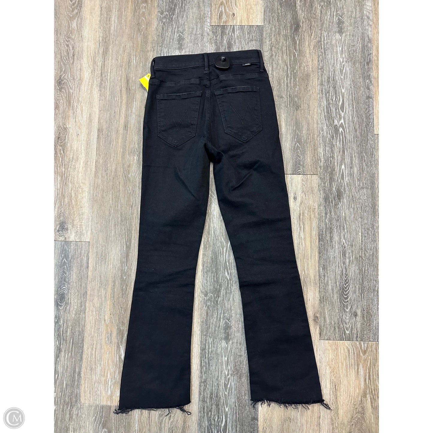 Jeans Cropped By Mother In Black Denim, Size: 00/23