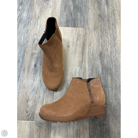 Boots Ankle Heels By Sorel In Brown, Size: 9