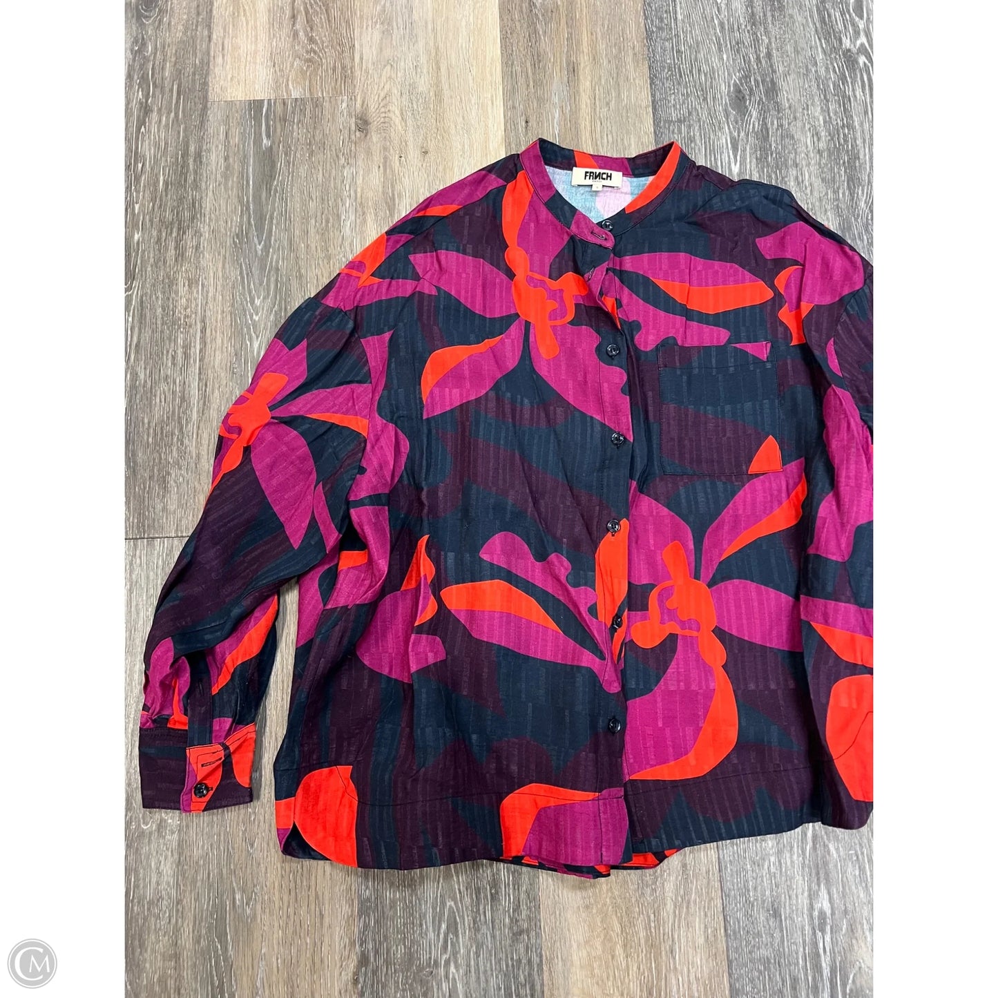 Blouse Long Sleeve By Frnch In Floral Print, Size: S