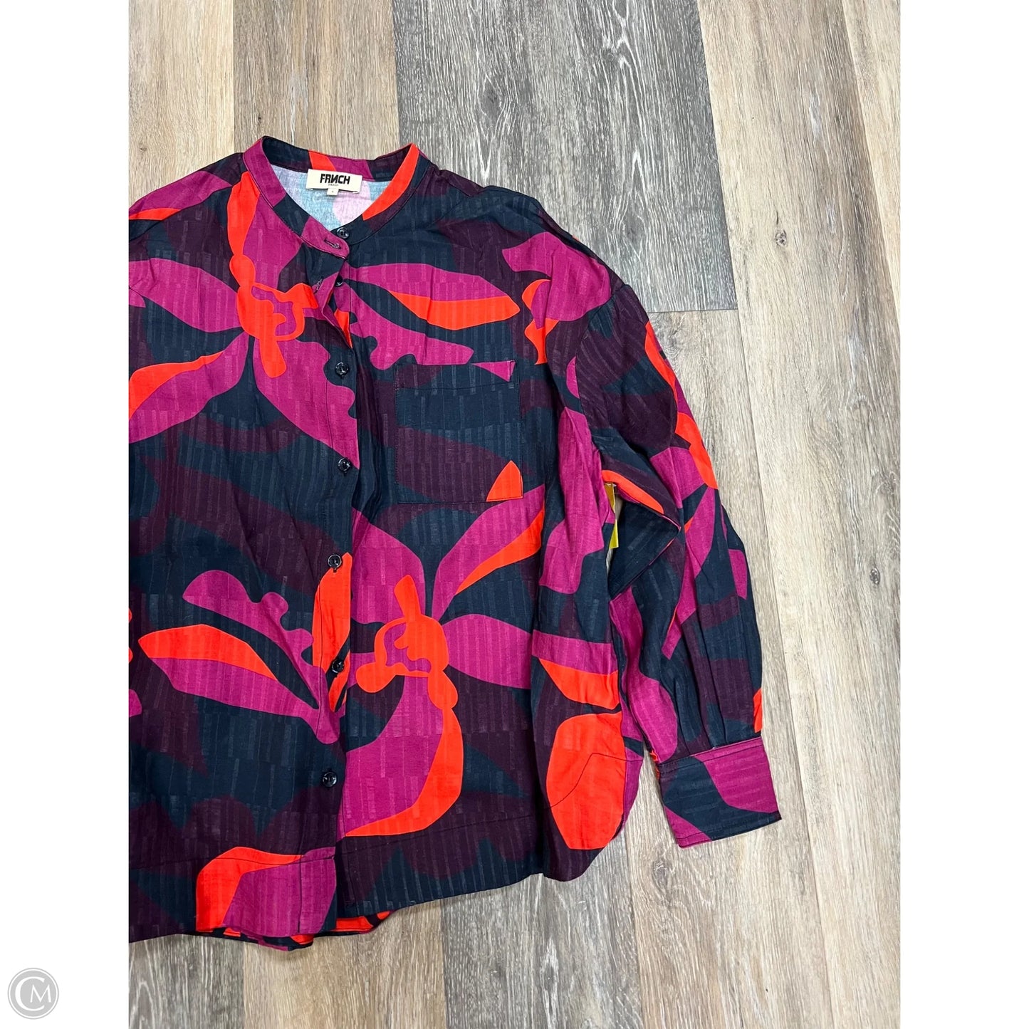 Blouse Long Sleeve By Frnch In Floral Print, Size: S