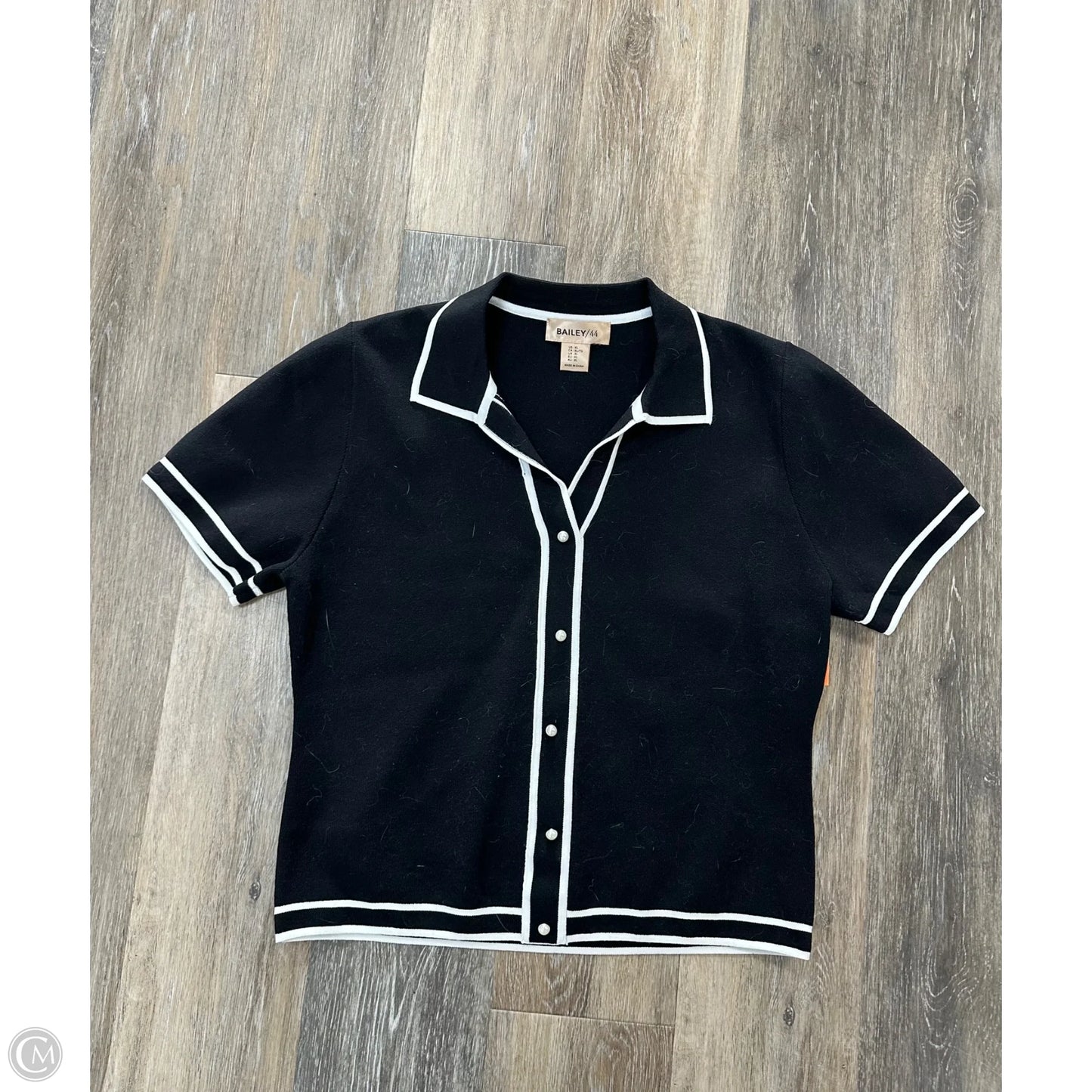 Top Short Sleeve By Bailey 44 In Black, Size: Xl