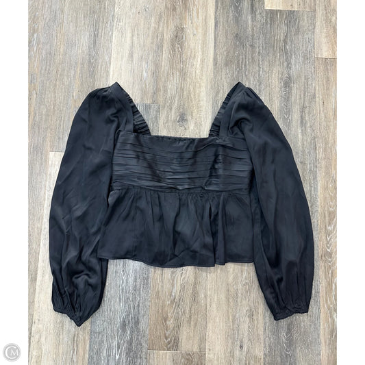 Blouse Long Sleeve By Abercrombie And Fitch In Black, Size: L