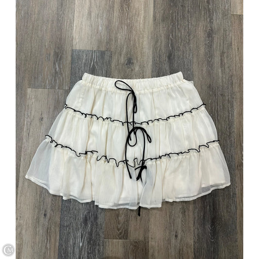 Skirt Mini & Short By C’isa In Cream, Size: L