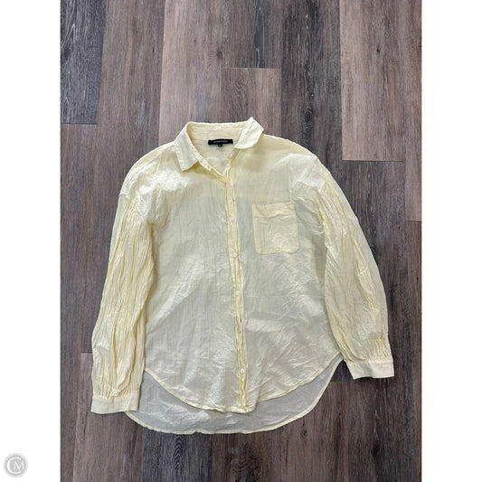 Blouse Long Sleeve By Olivaceous In Yellow, Size: L
