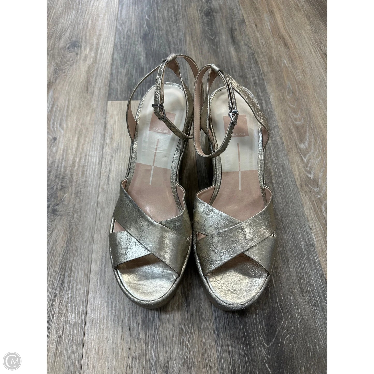 Sandals Heels Block By Dolce Vita In Gold, Size: 11