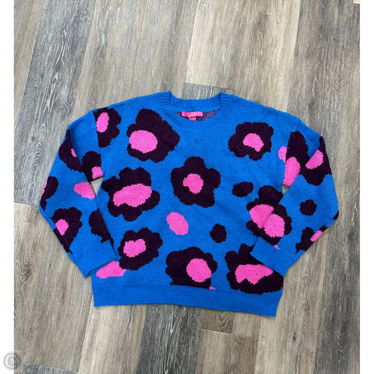 Sweater Cardigan Designer By Lilly Pulitzer In Animal Print, Size: L
