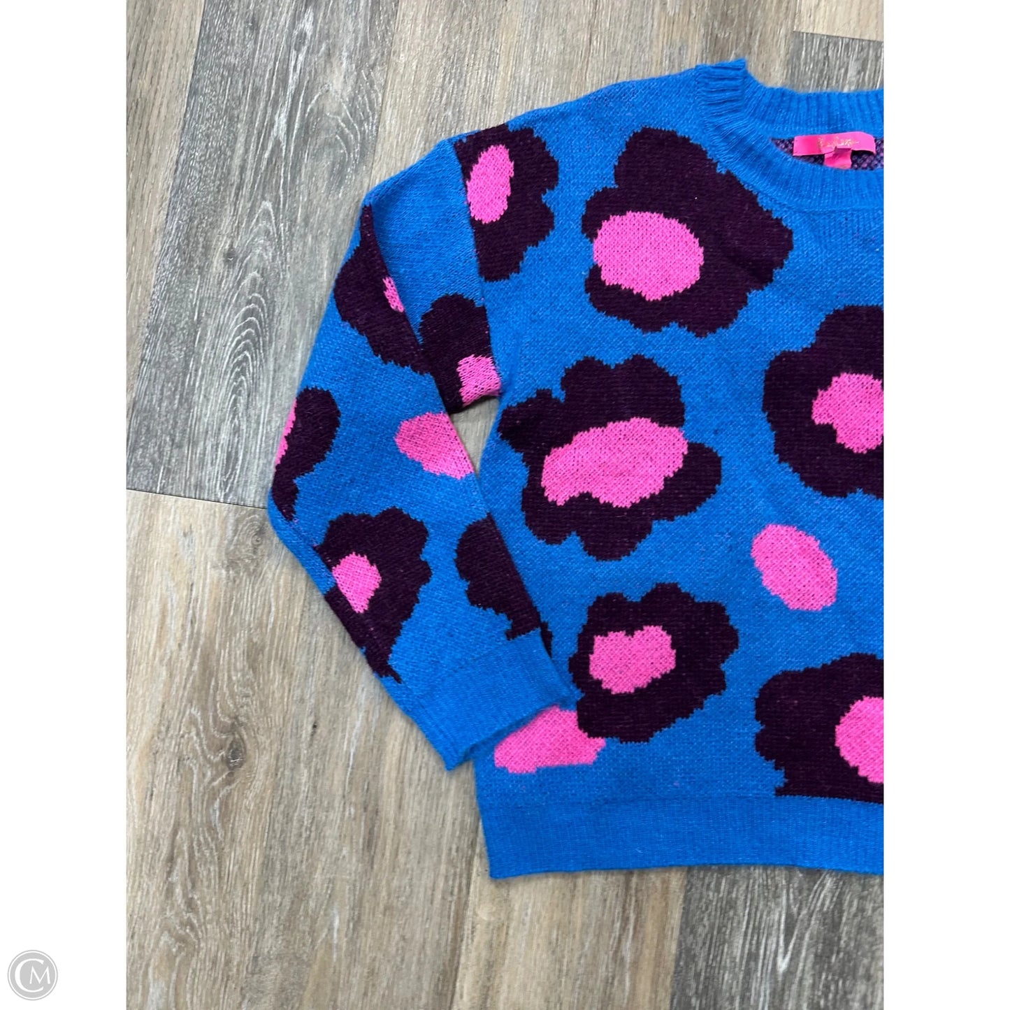 Sweater Cardigan Designer By Lilly Pulitzer In Animal Print, Size: L