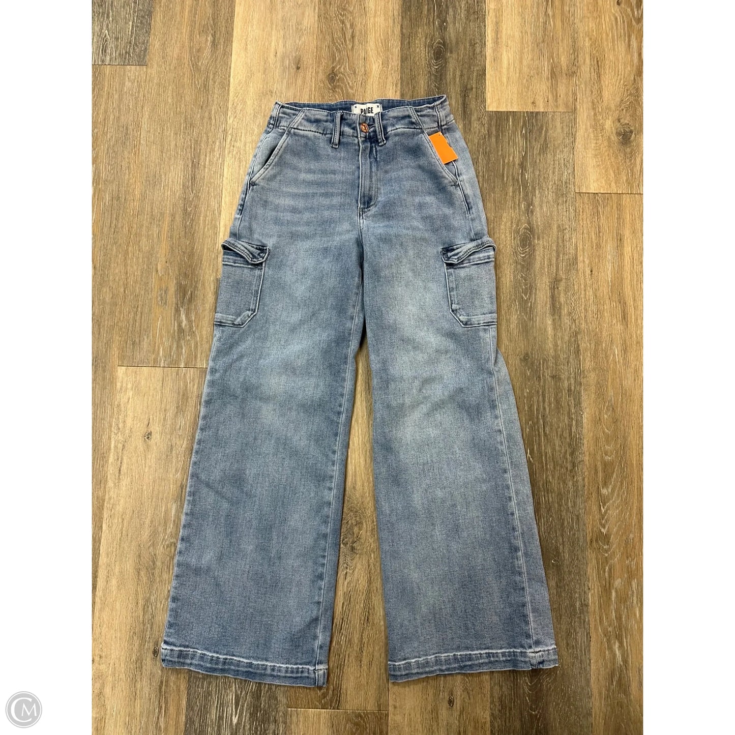 Jeans Wide Leg By Paige In Blue Denim, Size: 0