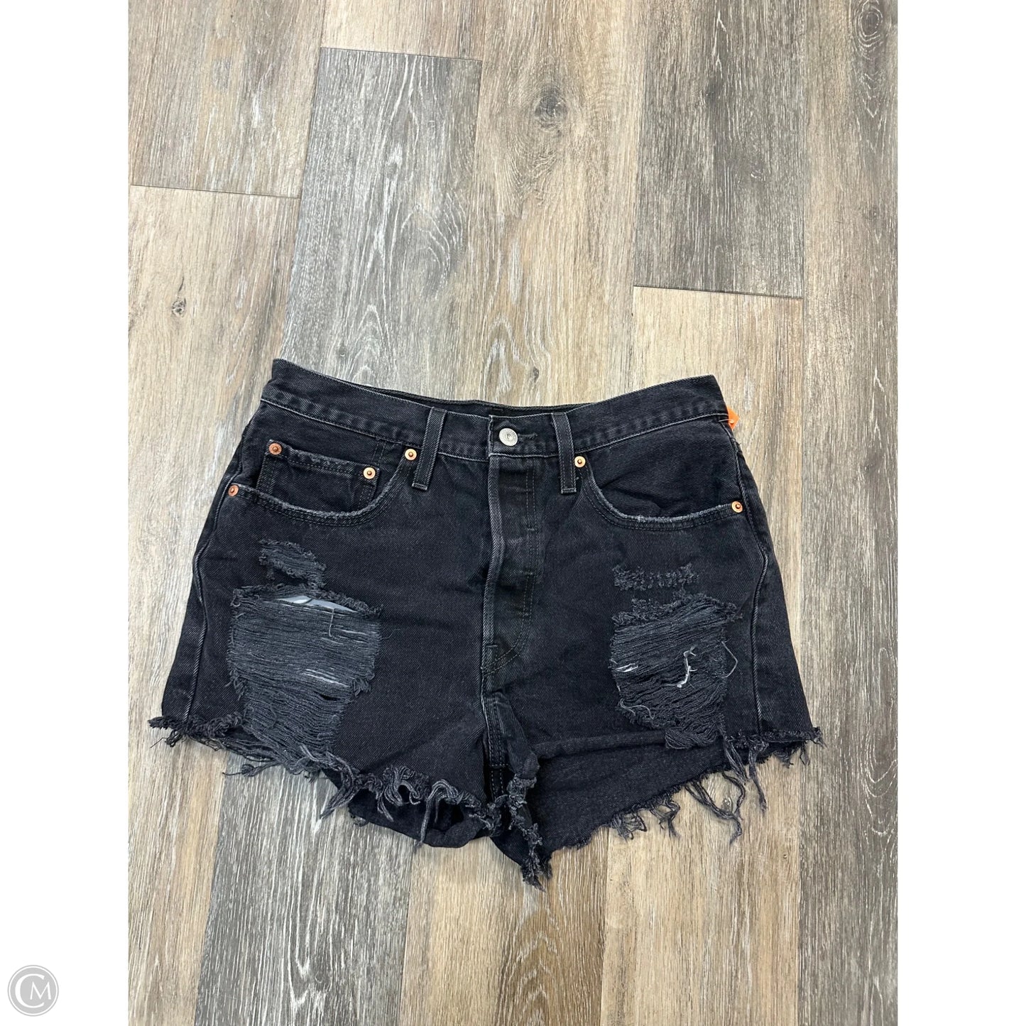 Shorts By Levis In Black Denim, Size: 10