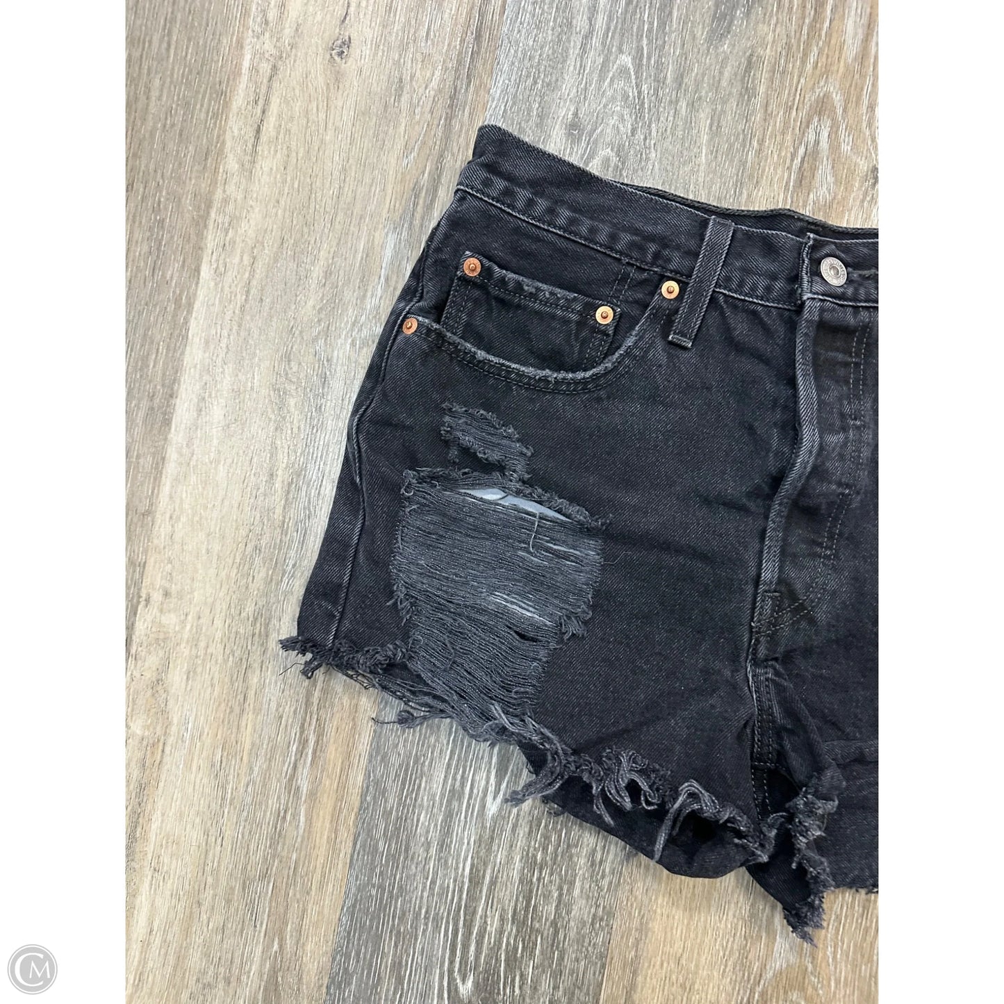 Shorts By Levis In Black Denim, Size: 10