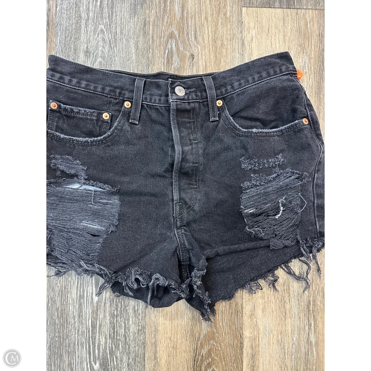 Shorts By Levis In Black Denim, Size: 10