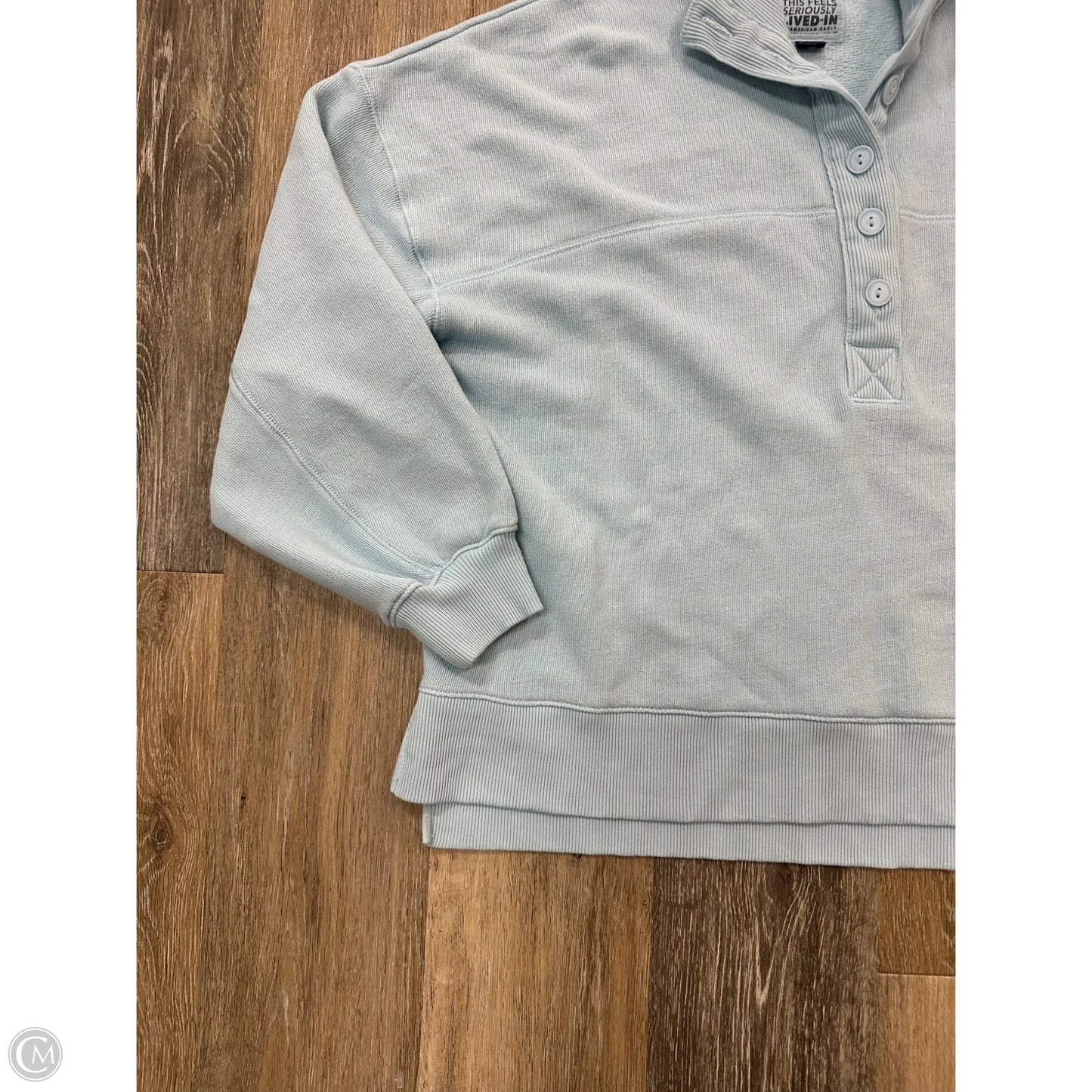 Sweatshirt Collar By American Eagle In Blue, Size: S