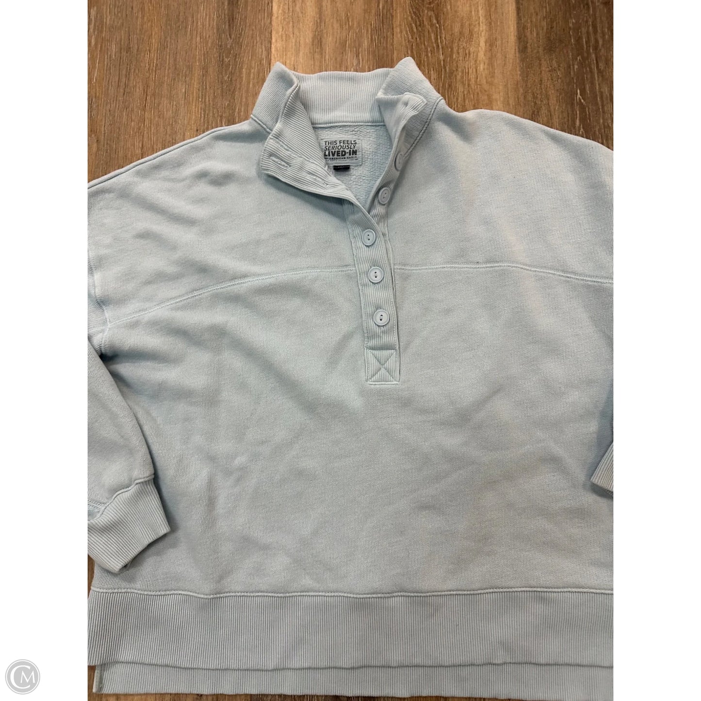 Sweatshirt Collar By American Eagle In Blue, Size: S
