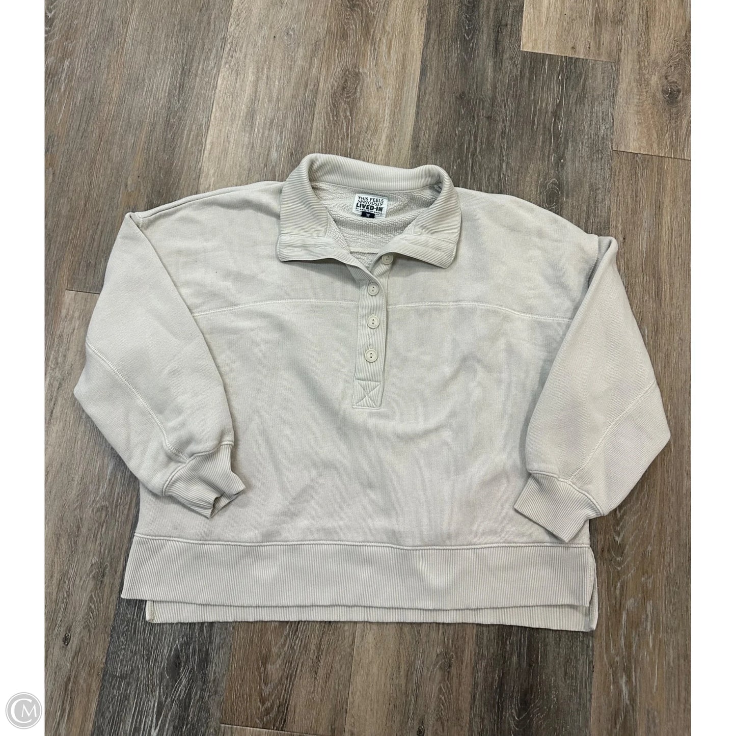 Sweatshirt Collar By American Eagle In Cream, Size: S