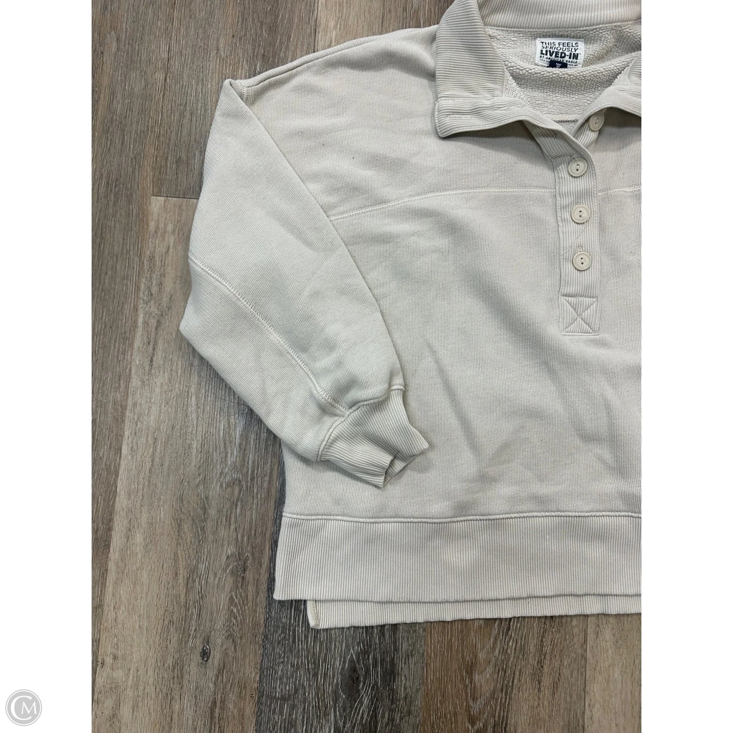 Sweatshirt Collar By American Eagle In Cream, Size: S