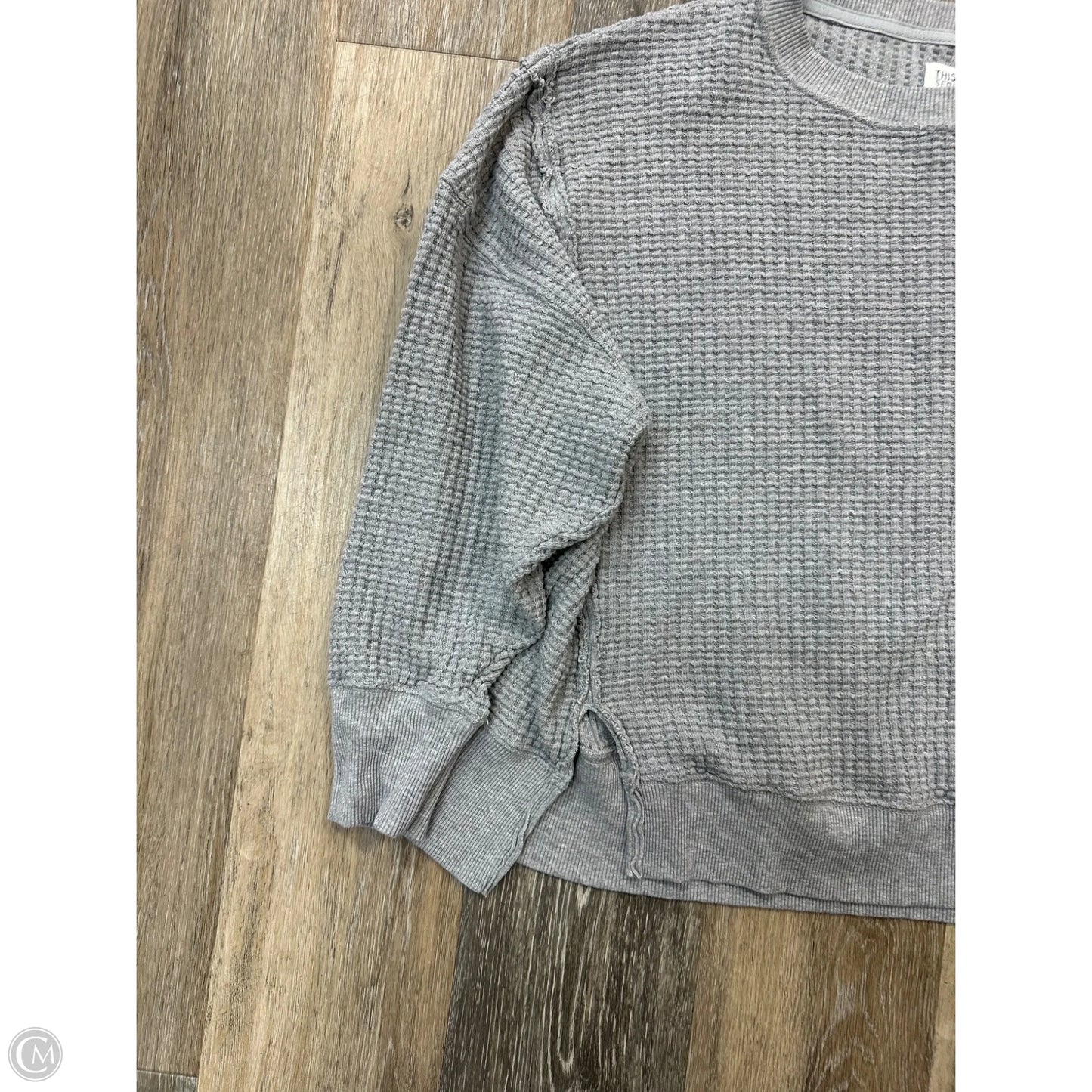 Top Long Sleeve By American Eagle In Grey, Size: S